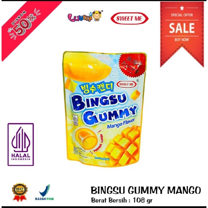 

[ SWEET ME ] PERMEN LUNAK BINGSU GUMMY I PERMEN ANEKA RASA BUAH I GRAPE FLAVOR | MANGO FLAVOR | VIRAL murah murah meriah