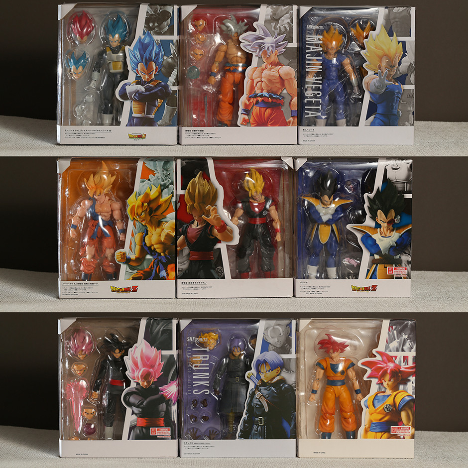 SHF Dragon Ball Son Goku Gohan Vegeta Trunks Android NO.18 Piccolo Action Figure Toy Anime Figurals 
