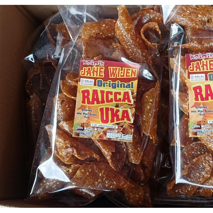 

Raicha keripik kripik jahe wijen kemasan Bag