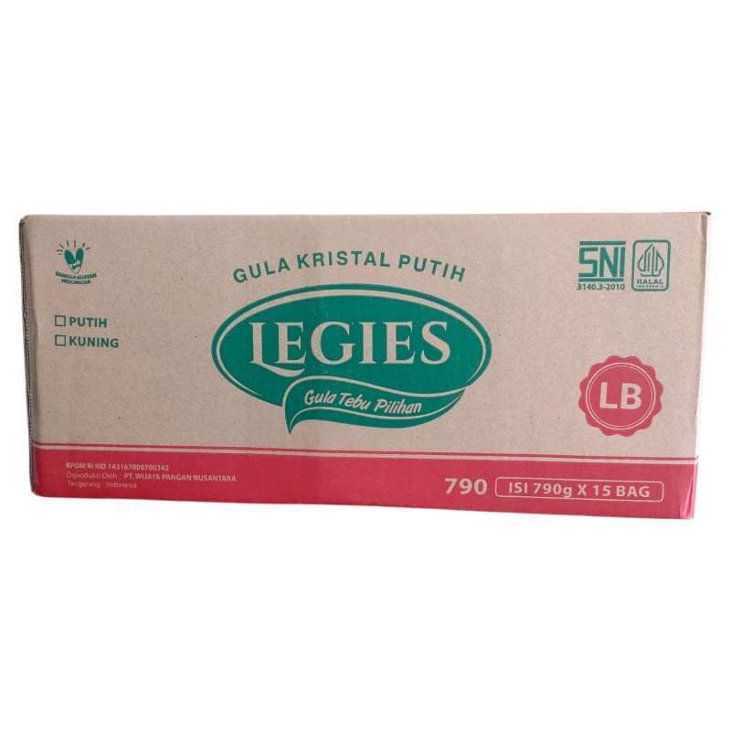 

Legies Gula Kristal Putih 1 Karton ( 790gr x 15 Bungkus )