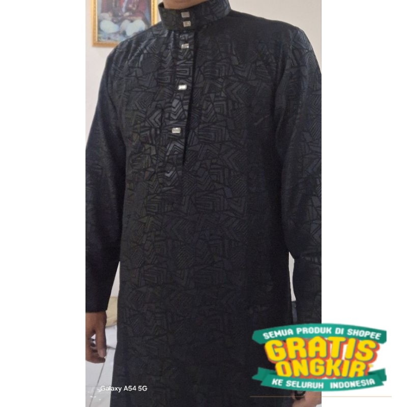 jubah pria gamis sultan gamis embos/ Hijau sage lumut army ijo
