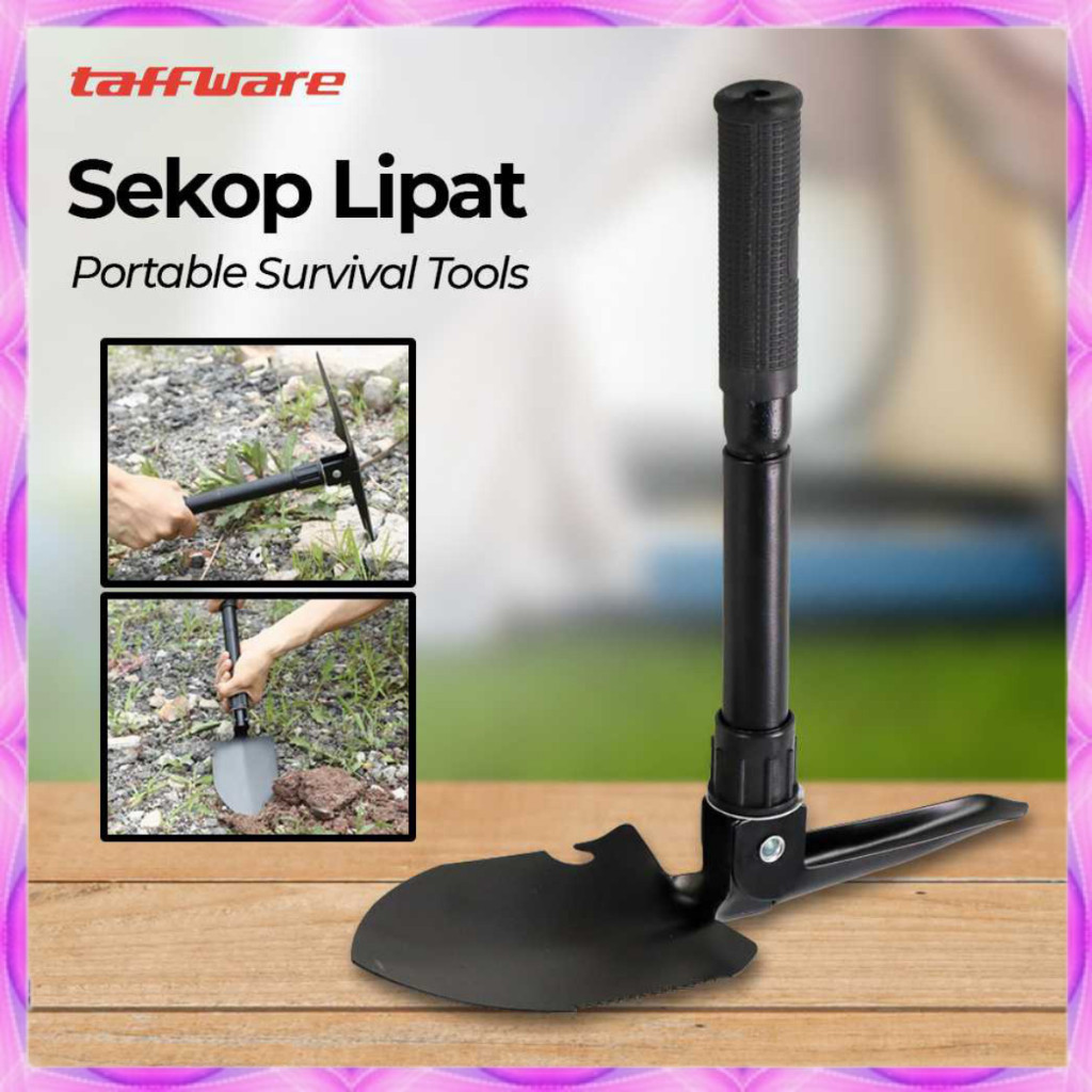 Pacul Sekop Lipat Militer Portable Survival Tools Survival Kit Outdoor Camping Army Alat Sekop Skop 