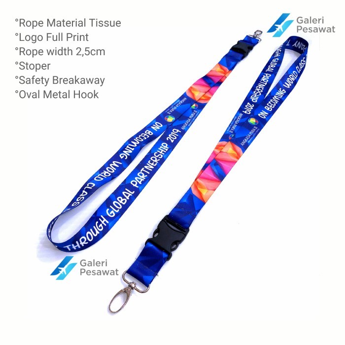 

ANDMA Lanyard / Gantungan Tali ID Angkasa Pura - Model 2, 2,5cm