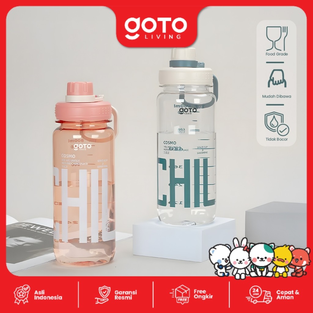 Goto Jaxie Water Bottle Aesthetic Botol Air Minum Serbaguna 800 ML