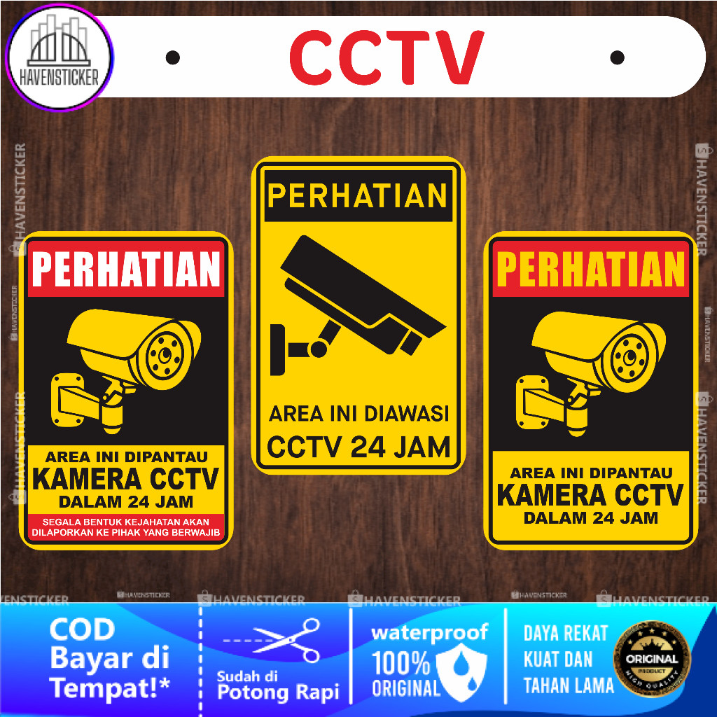 

Stiker Vinyl Cctv Sedang Laminasi Kilat
