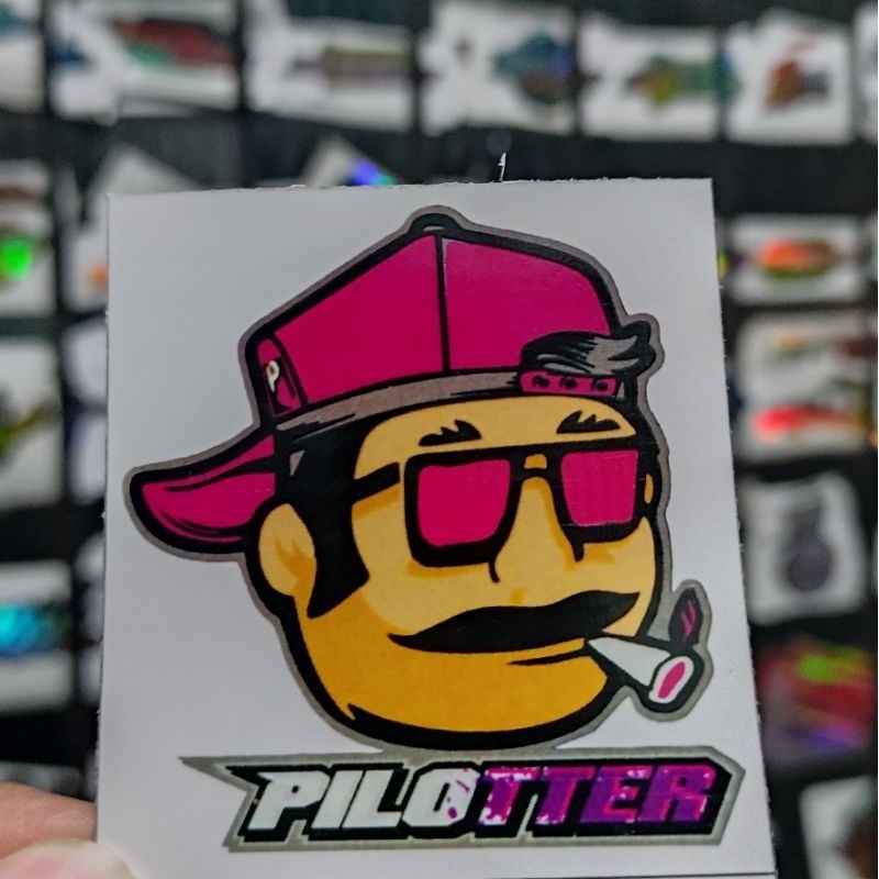 STIKER MOTOR PILLOTER  ( GAMBAR ORANG )
