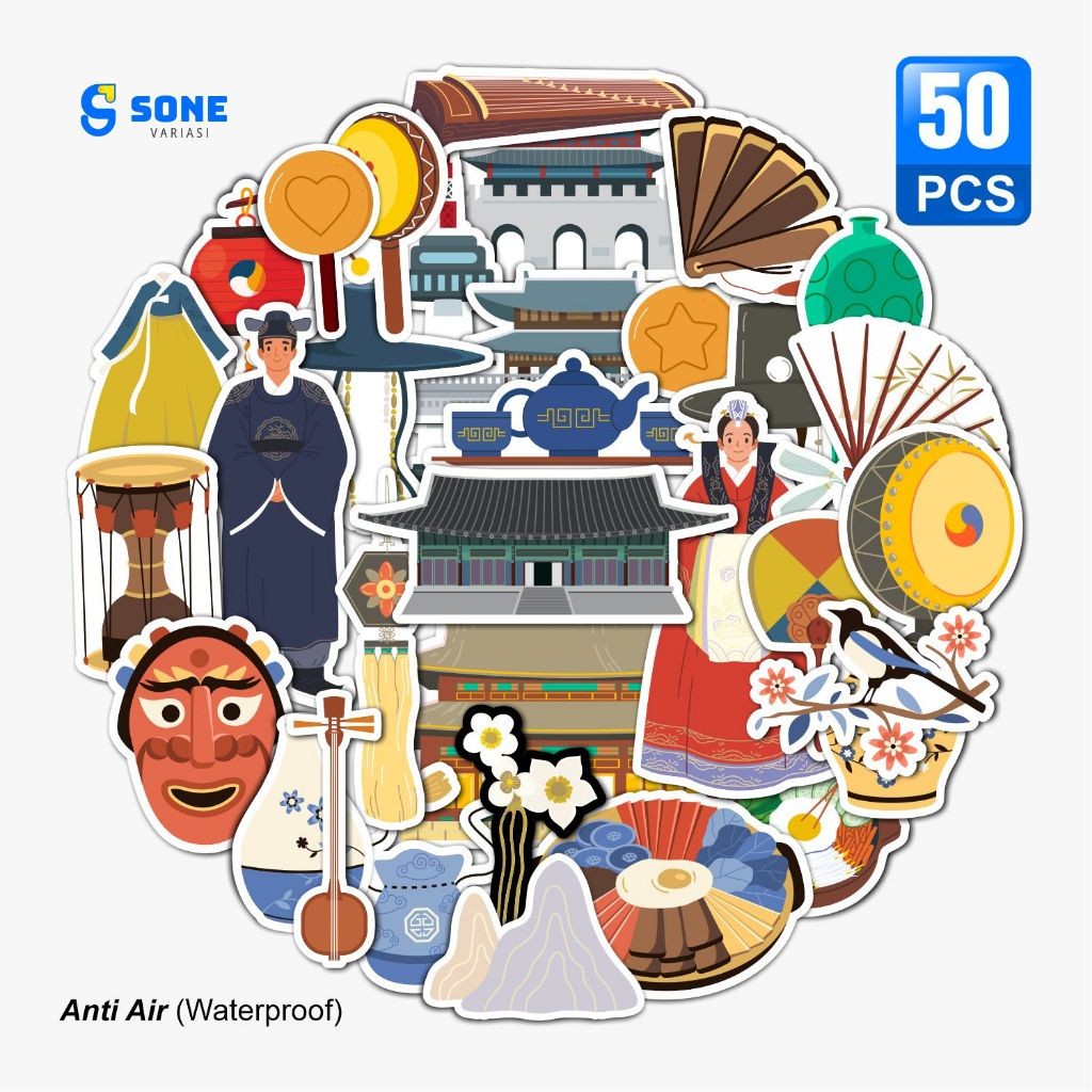 

Stiker Pack Korean Culture Aesthethic Sticker Vinyl Waterproof Casing Hp Laptop Tumbler
