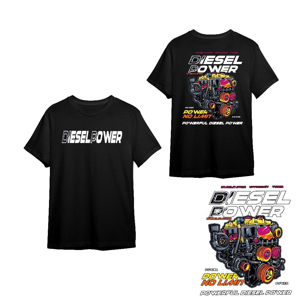JK77/ KAOS " DIESEL POWER " Kaos diesel power / kaos Pria // Kaos Distro //Baju kaos