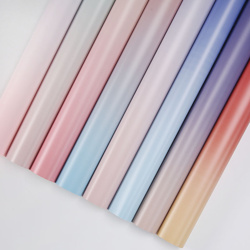 

(5 lembar) Kertas Buket Cellophane Solid Gradasi Color