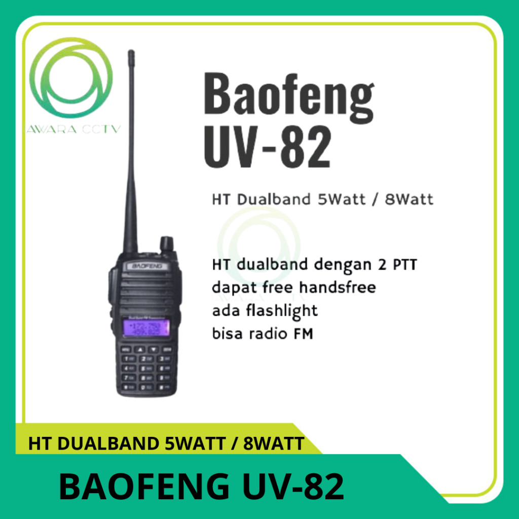 Ht handy talkie talky baofeng uv82 - Hitam / walky talky ht uv82 baofeng