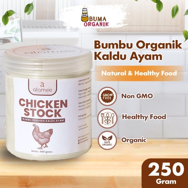 

ALAMEE Bumbu Kaldu Ayam Non MSG Organik Chicken Powder Praktis Toples 400gr BUMA