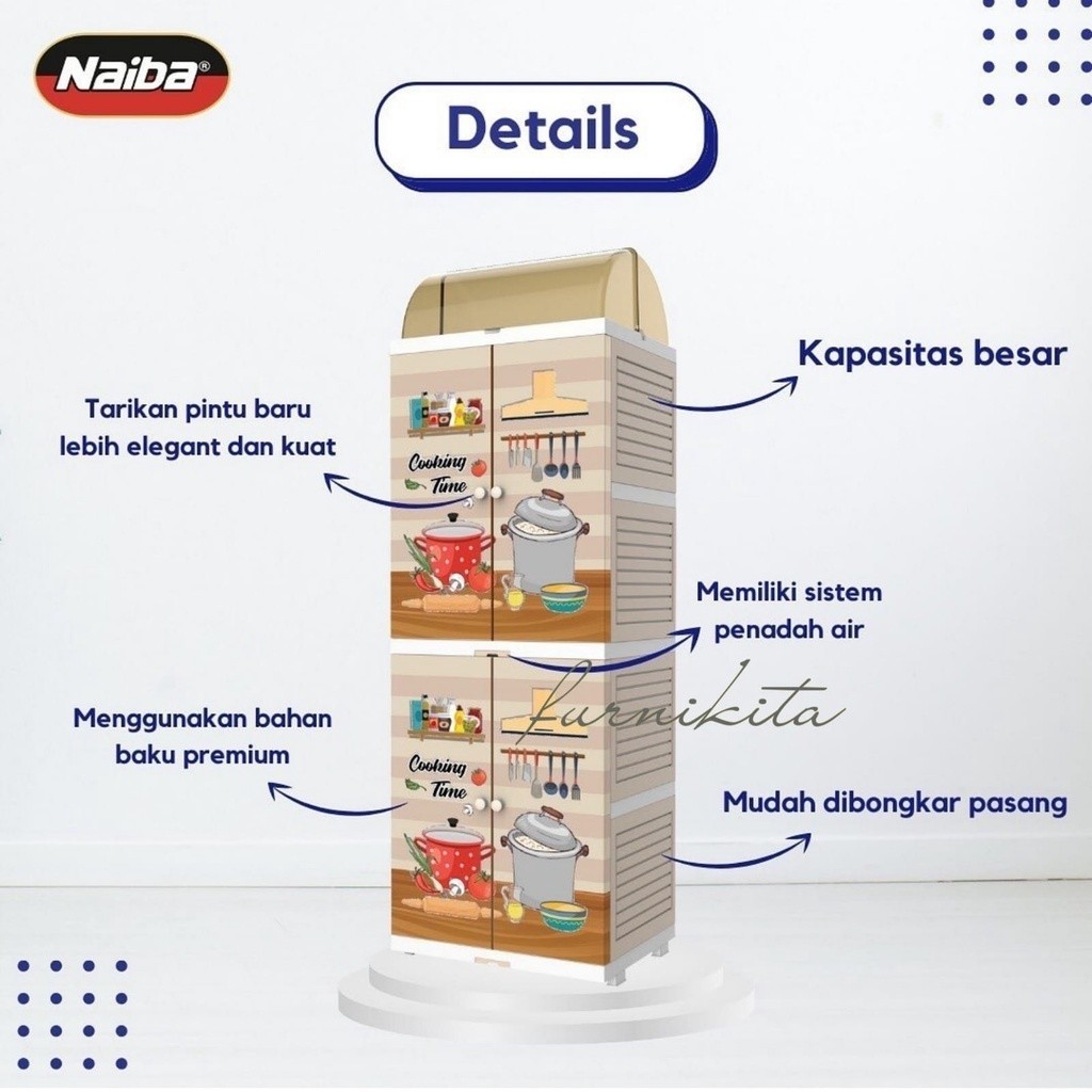 RB Mini Dish Rack Lemari sayur Plastik Rak Piring Naiba 4002 Naiba Rak piring Rak Sayur Lemari Dapur