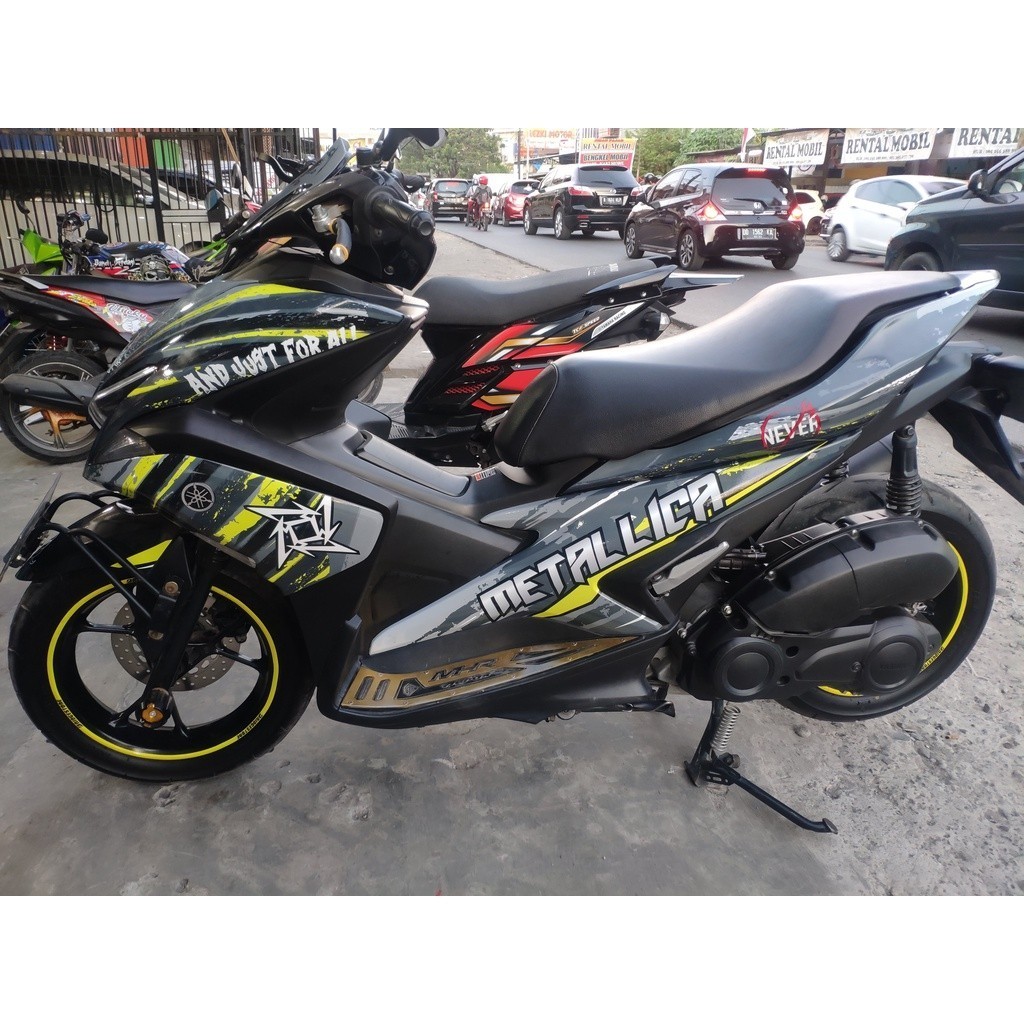 Stiker Aerox 155 Decal Full Body Aerox 155 Premium Grey Metalica Doff DNKZ
