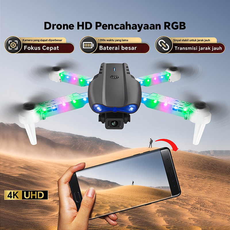 【COD】Drone profesional fotografi udara profesional 4K HD mainan pesawat remote control mainan pesawa