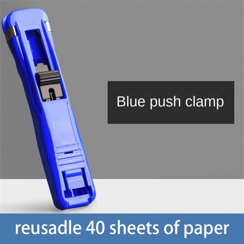 

Mini Traceless Reusable Hand Clamp Push Stapler Paper Book File Office School Student Binder Binding Tools Supplies Accessories