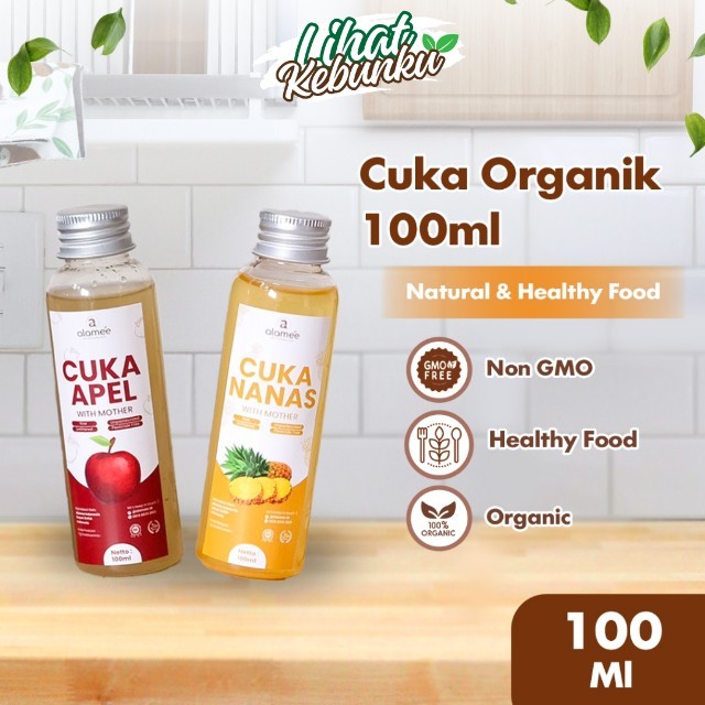 

ALAMEE Cuka Apel Nanas Original Vinegar With Mother Organik Pine Apple Cider Vinegar 100ml LIHAT KEBUNKU