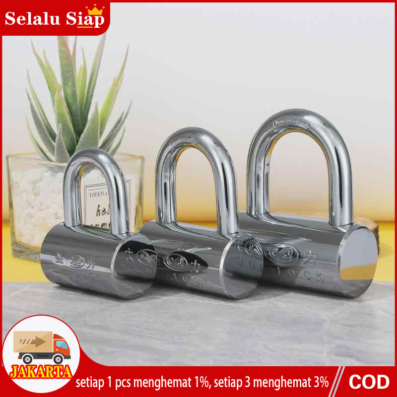 Gembok Palu Palu Chrome Kunci Daun Tugas Berat Tahan Hujan Kunci Anti-pencurian Keamanan Pintu Gudan