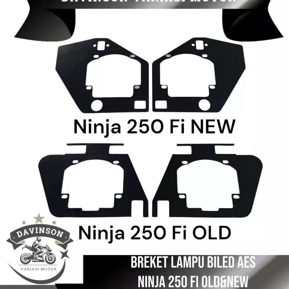 Breket dudukan lampu biled 2,5 Inch motor Ninja 250 Fi New/Ninja 250 Fi Old // Breket Lampu biled un