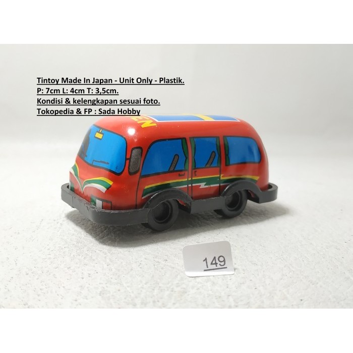 Vintage Tin Toy Sweden Minibus Made in Japan