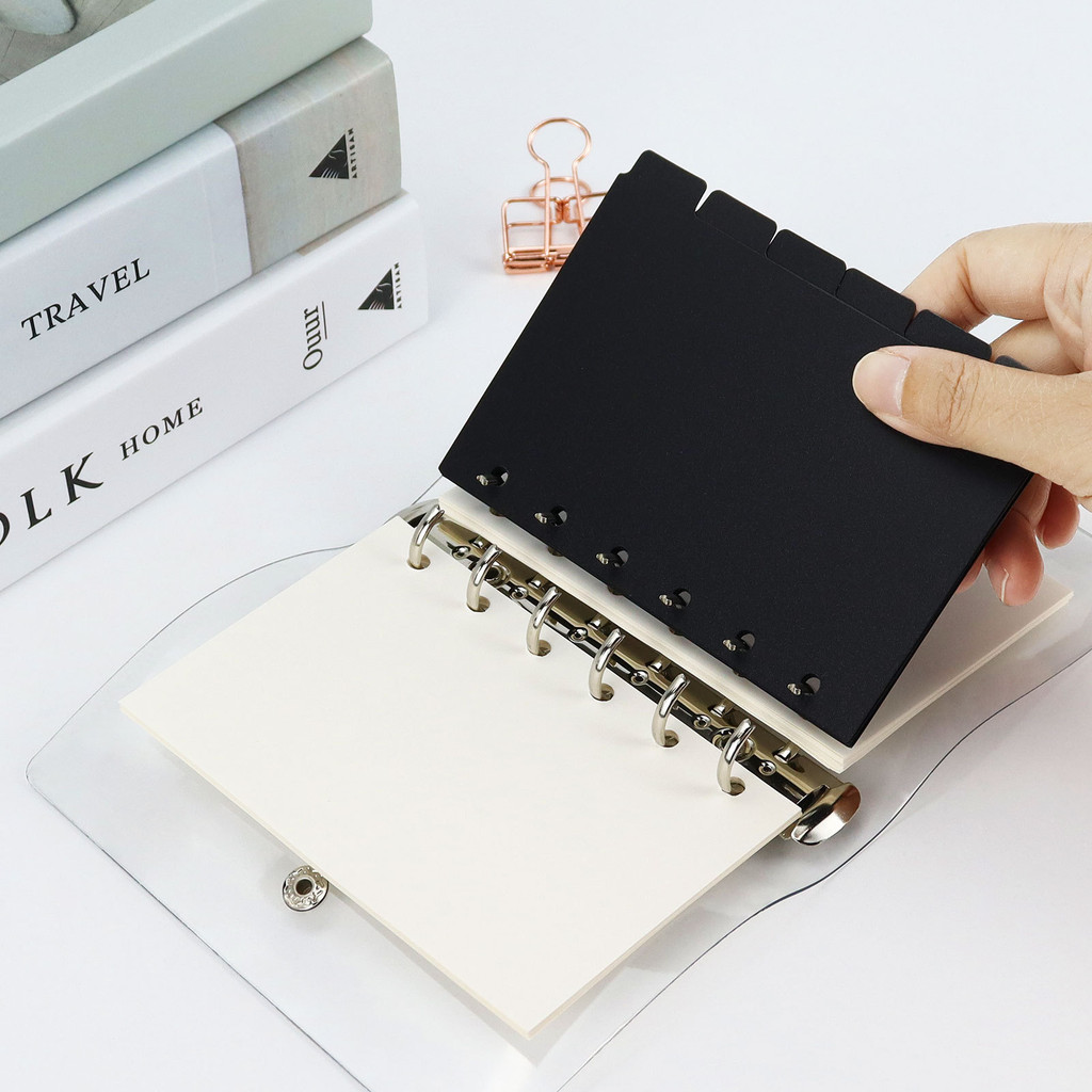 

6 Pcs Divider Notepad Markers Notebook Dividers Detachable Binder Tabs A7 Colored Clips