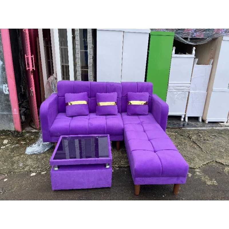 Sofa Ruang Tamu ZASKIA L Selonjor Bahan Nylex Dan Serat Full Busa Ukuran 170x180 SOFA RUANG TAMU INT