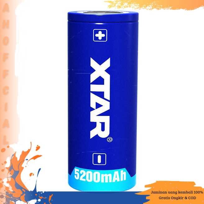 XTAR Baterai Rechargeable 26650 Li-Ion 3.6V 5200mAh 1 PCS