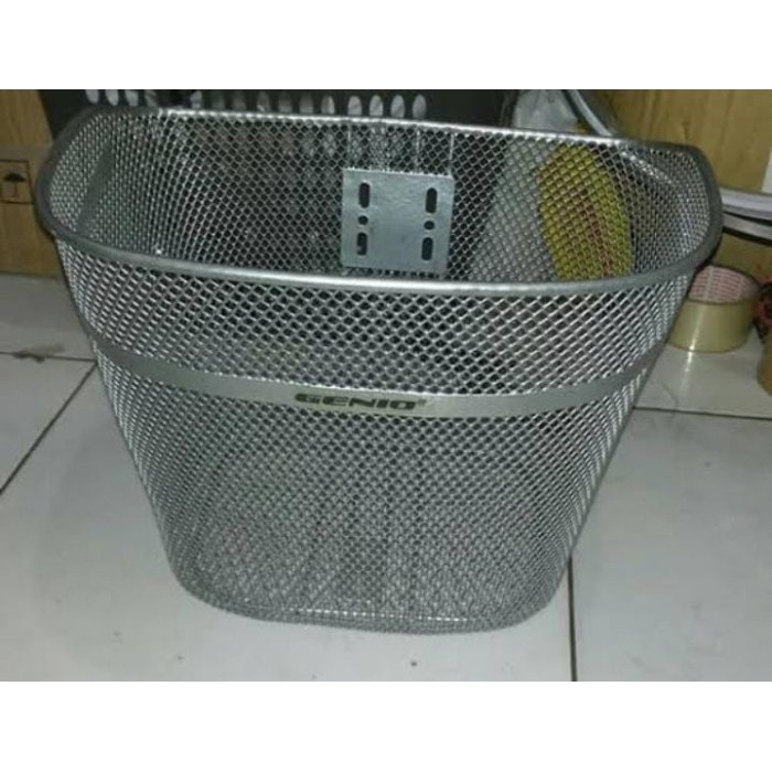 KERANJANG SEPEDA MINION/MTB/JENGKI GENIO SILVER BESAR