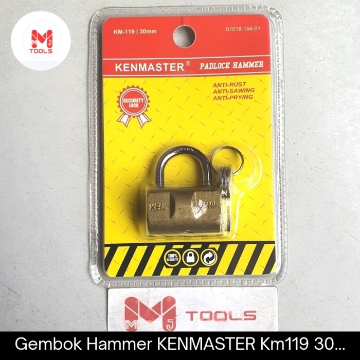 Gembok Hammer KENMASTER 30mm KM-119  - KENMASTER Gembok Anti Maling - Gembok Pagar/Koper(tas) - Kunc