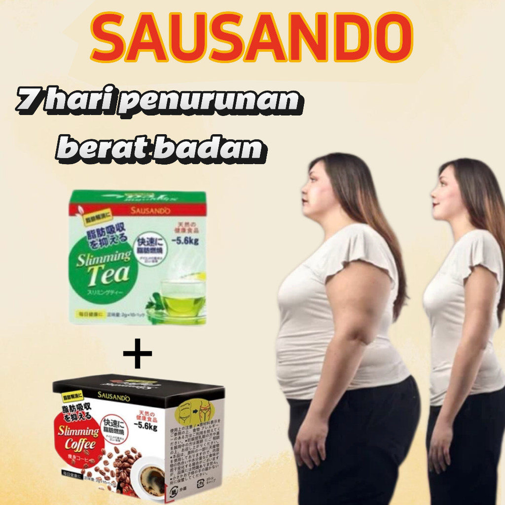 SAUSANDO 7 Hari Penurunan Berat Badan Secara Alami dengan Sausando Slimming Tea & Coffee