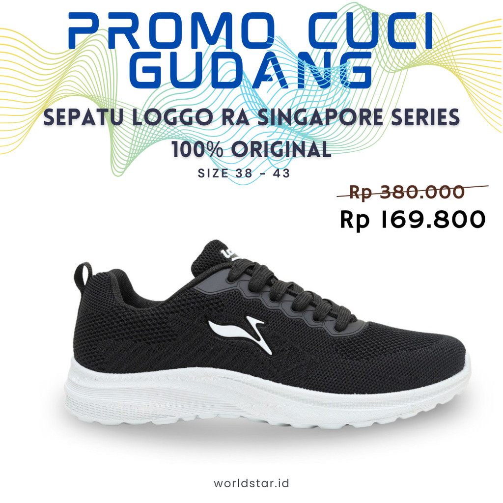 Sepatu Loggo RA Singapore Series 100% ORIGINAL Sneakers Sepatu Pria