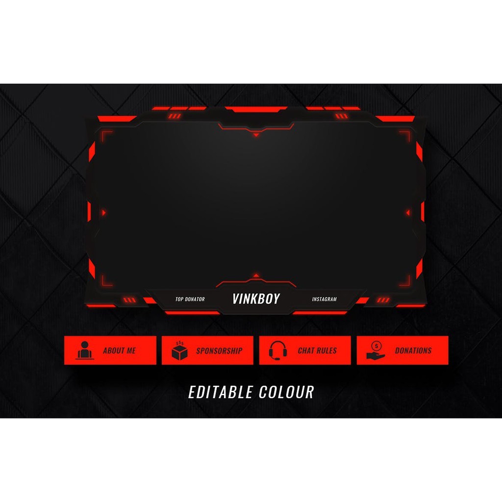 Facebook Live Streaming Facecam Overlay V13