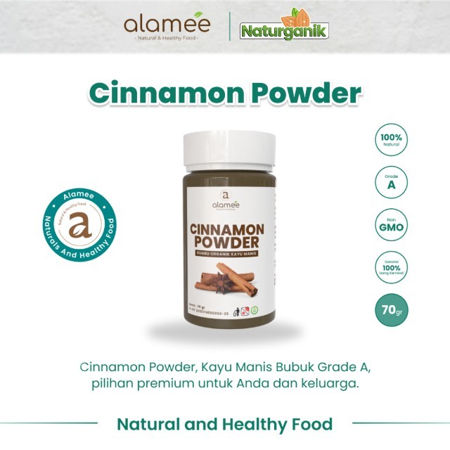

ALAMEE Bubuk Kayu Manis Bumbu Dapur Cinnamon Powder kayumanis Seasoning Organik Tabur Naturganik