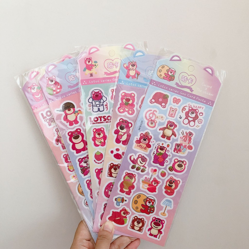 Painting Sticker Stiker Lotso Lembaran / Per Lembar Cutting Stickers Karakter Lucu Glitter