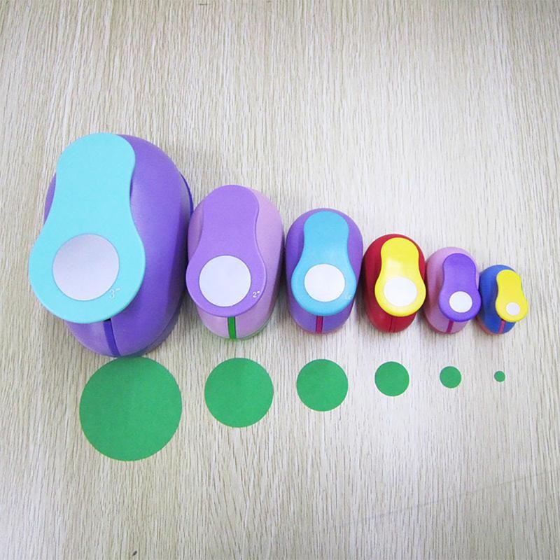 

1PCS(5cm,3.8cm,2.5cm) Round shape craft punch set children manual DIY hole punches cortador de papel de scrapbook Circle punch