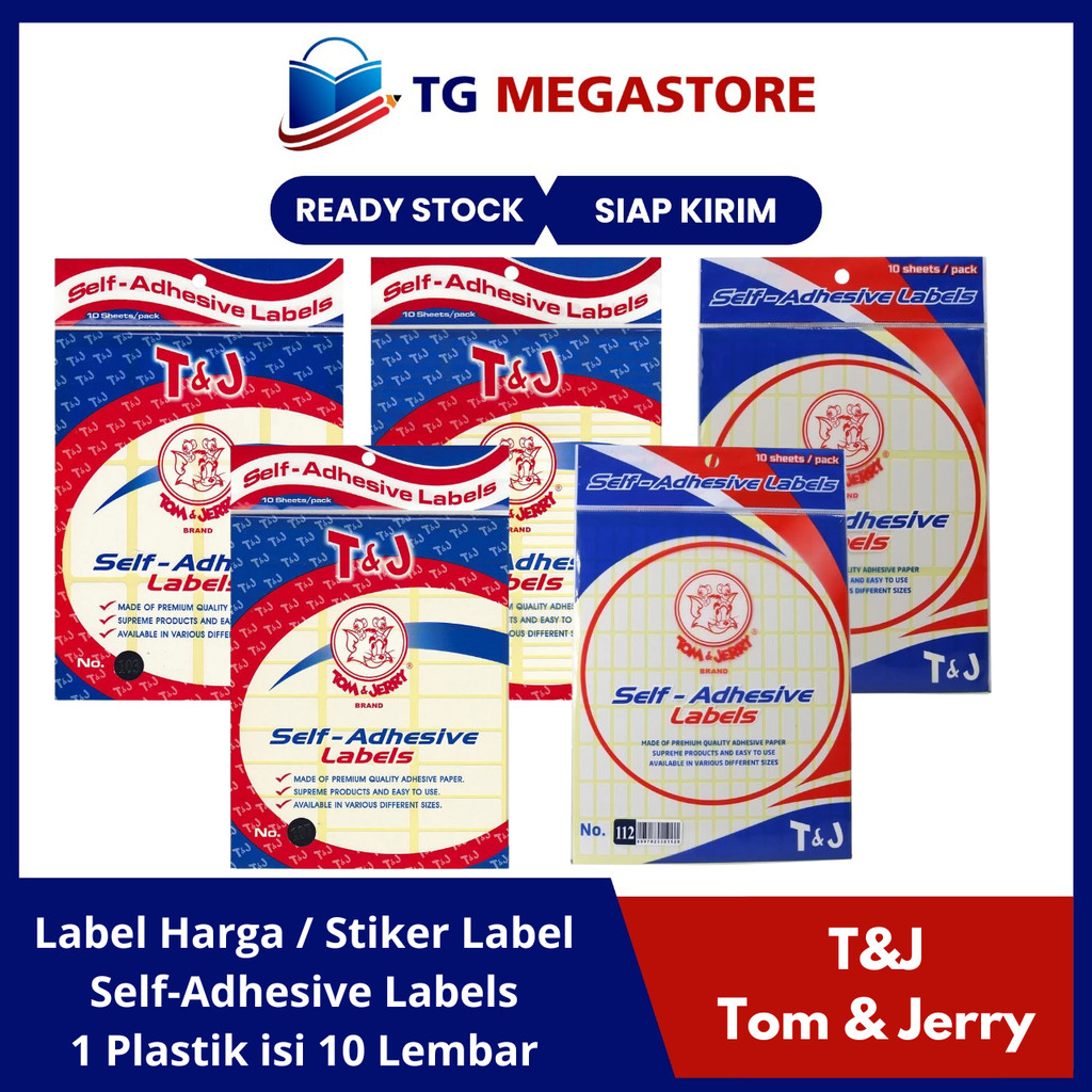 

Label Sticker Tom & Jerry T&J Putih