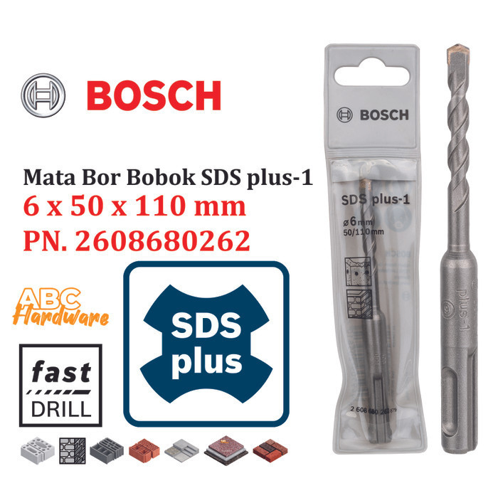 BOSCH Hammer drill bit SDS plus-1 Mata Bor Bobok