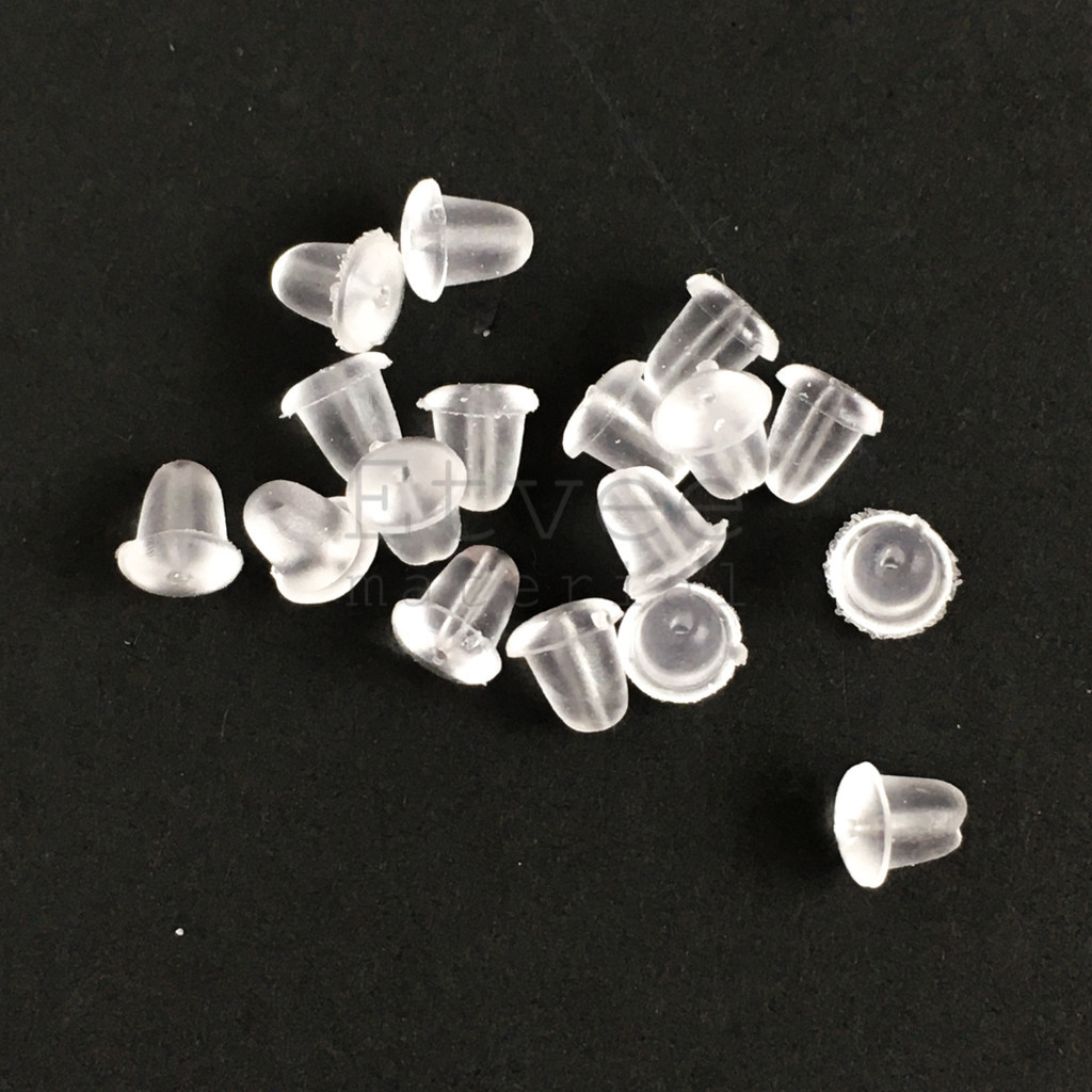 10PCS Earplug tutup stopper pantat anting karet silikon