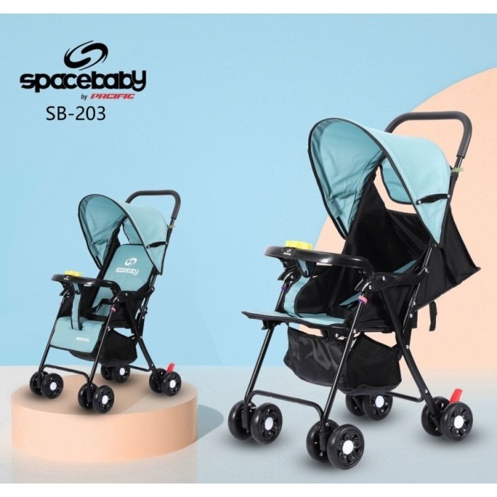 promo big sale11 Baby Stroller Space Baby Pacific Original SB-203 - Kereta dorong - SB203 GREEN