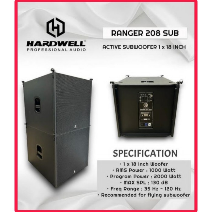 Subwoofer Aktif 18 Inch Hardwell Ranger 208 Sub / Original