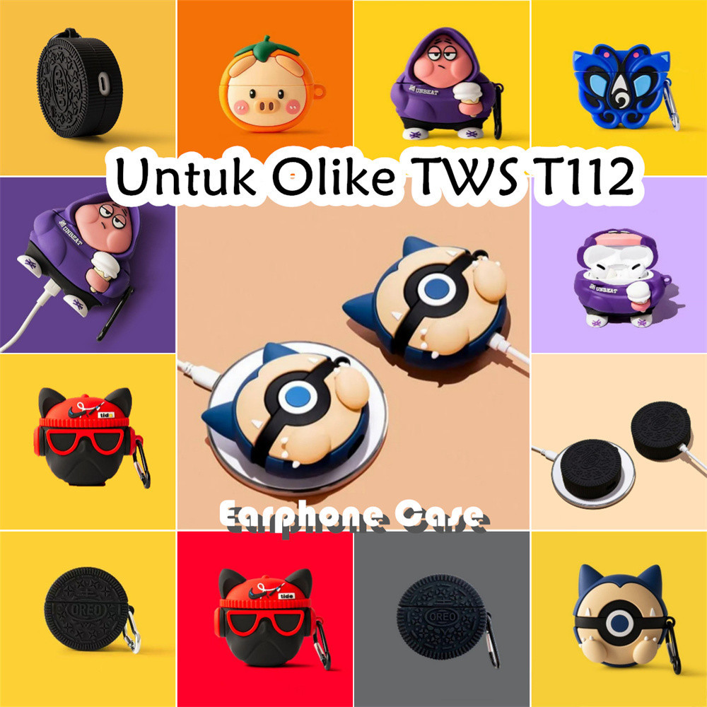 【inovasi】Untuk Olike TWS T112 Case Trendi Kartun bebek Soft Silicone Earphone Case NO.3