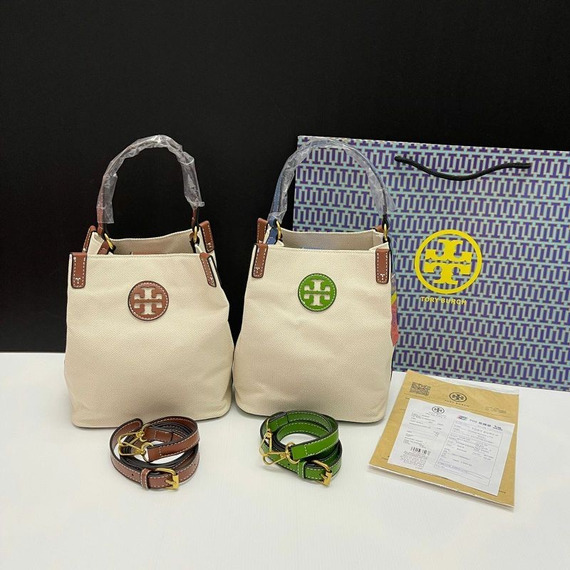 NEW TORY BURCH BUCKET KANVAS 2COLOUR FREE Paper Bag TORY