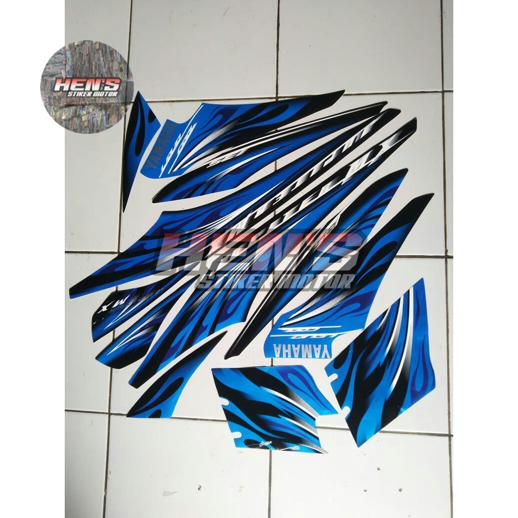 stiker striping jupiter mx 135 2009 biru
