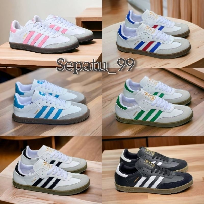 Sepatu Pria Wanita Adidas Samba OG Putih Hitam orijinal