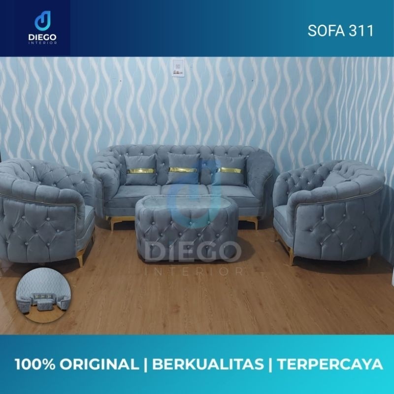 FROMO SPESIAL SHOP Sofa Sultan Aloha Sofa Minimalis 311 + Meja
