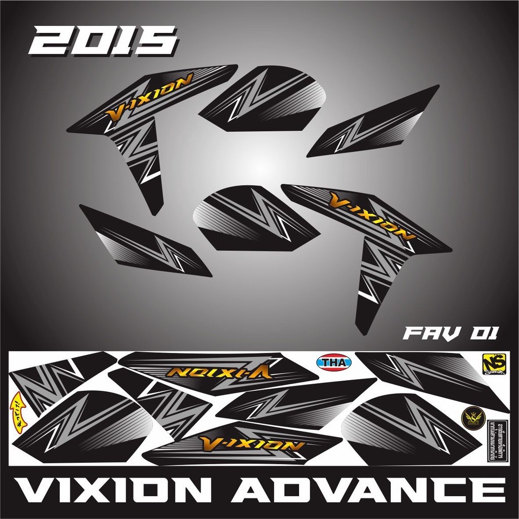 STRIPING MOTOR VIXION ADVANCE 2015 / VARIASI STICKER MOTOR YAMAHA VIXION / LIS BODY VIXION ADV 2015 