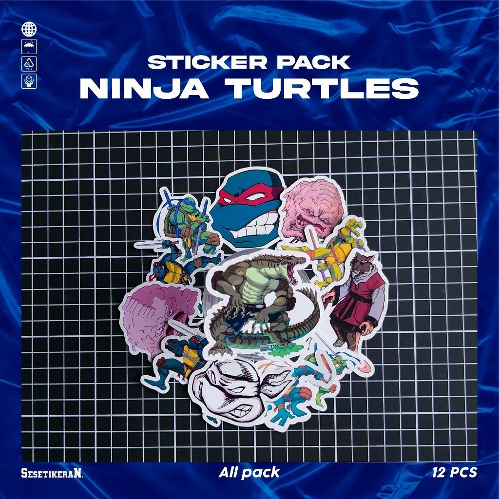 

COD✨ Sesetikeran Pack Stiker Kartun Lucu Teenage Mutant Ninja Turtles Colorfull Cute Keren Untuk Koper Laptop Skateboard