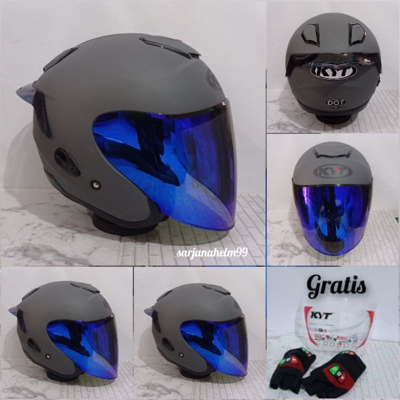 PR0M0 SEL helm kyt kyoto ori 100% paket ganteng gorilla grey doff