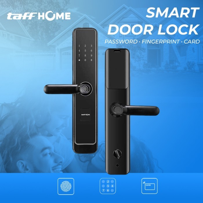 

Smart door lock password fingerprint card RFID Alarm