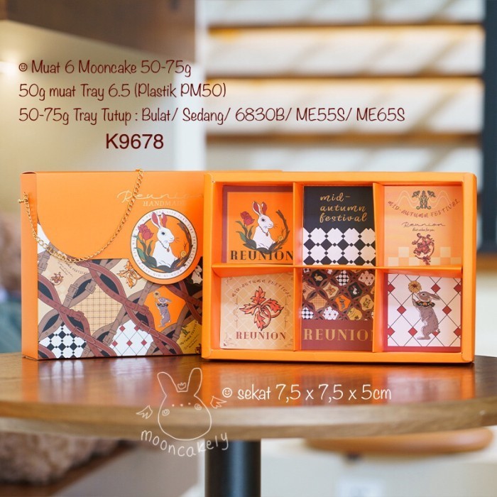 

(5pcs)Kotak Mooncake K9678 dus Kue Bulan Box Packaging Mooncakely | K96