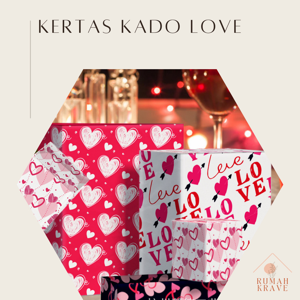 

RUMAH KRAVE - Kertas Kado Love Hati